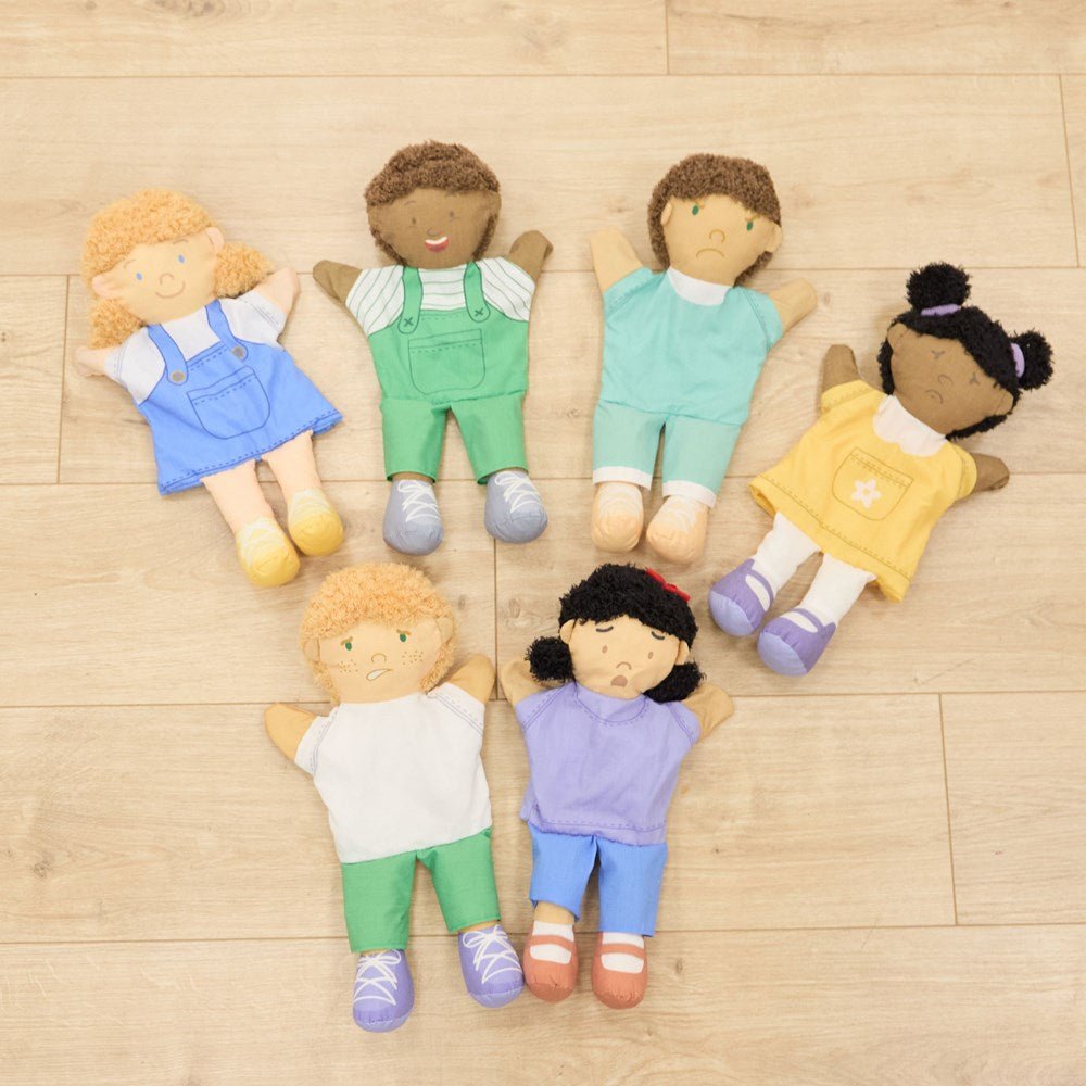 Diverse Emotion Puppets Pack Of 6 - ABC School Supplies
