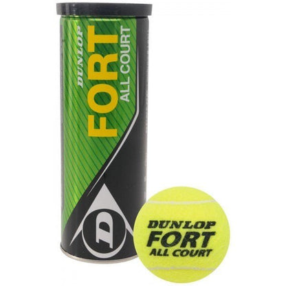 Dunlop Fort All Court Tennis Balls Tube of 3 - ABC School Supplies