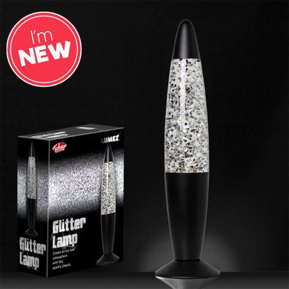 Lumez Glitter Lamp - Silver and Black