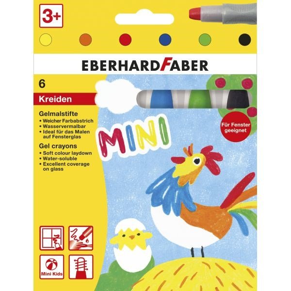**Eberhard Faber Gel Crayons Box Of 6 - ABC School Supplies