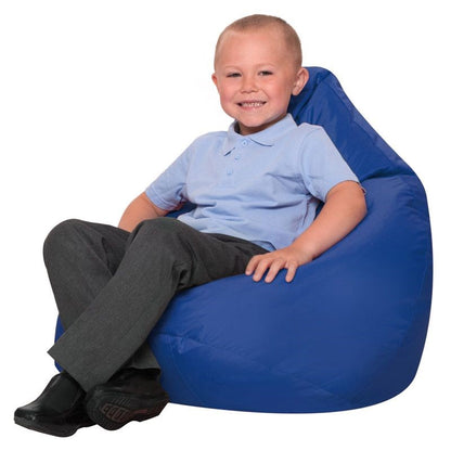 Eden Learning Bean Bag Reading Chair With High Back, Blue
