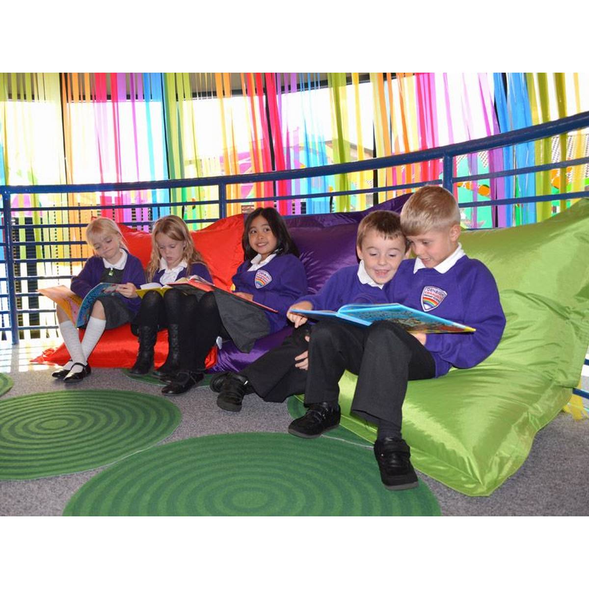 Eden Learning Bean Bag Floor Cushion 5 Pack (Brights) - ABC School Supplies