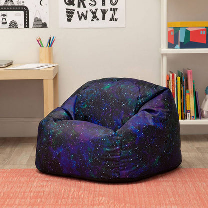 Eden Learning Galaxy Print Childrens Bean Bag - Uv Reactive - ABC School Supplies
