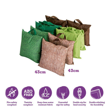 Eden Learning Grab & Go Cushions, Naturals (10 Pack) - ABC School Supplies