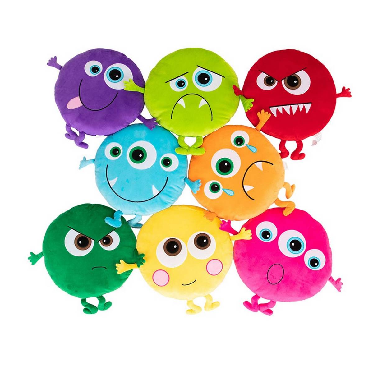Eden Learning Monster Emotion Cushions - Pack Of 8 - ABC School Supplies