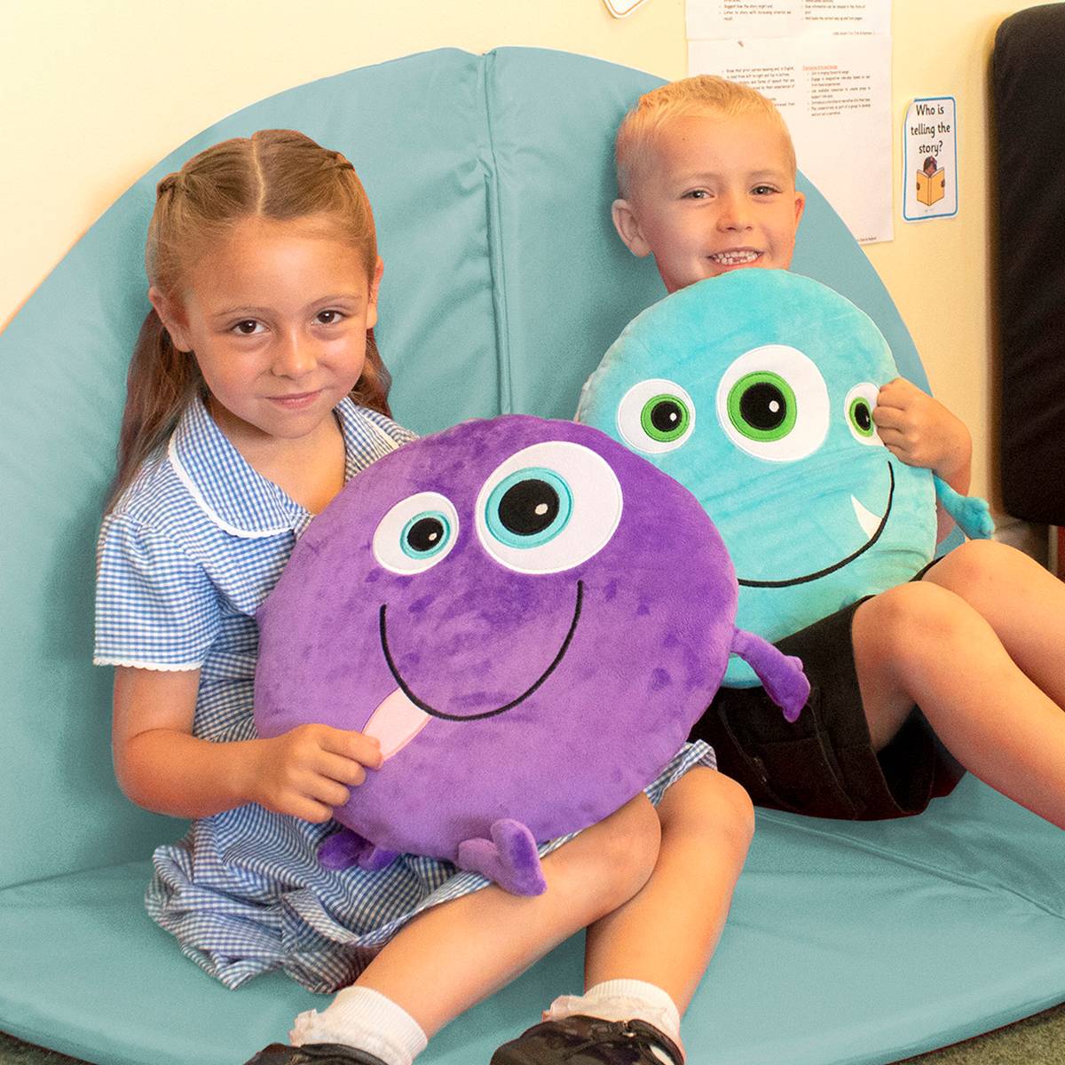 Eden Learning Monster Emotion Cushions - Pack Of 8 - ABC School Supplies