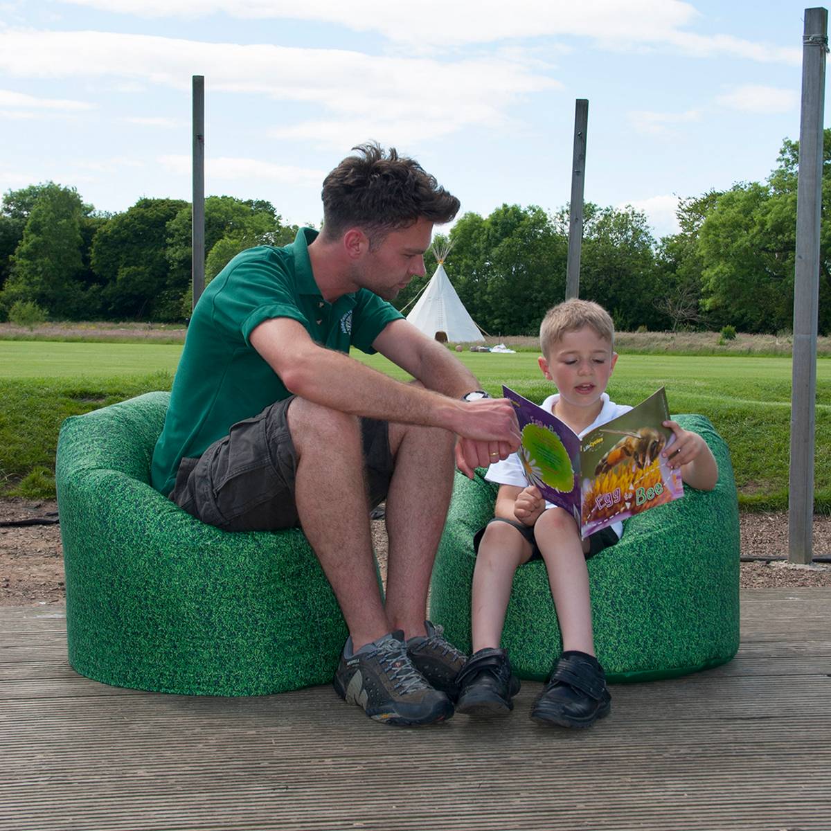 Eden Learning Nature Grass Print Bean Bag - ABC School Supplies