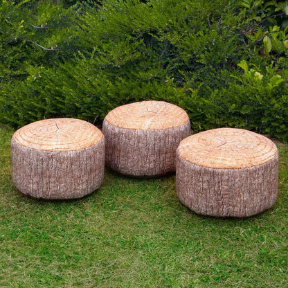 Eden Learning Learn About Nature Tree Stump Stools - Set Of 3