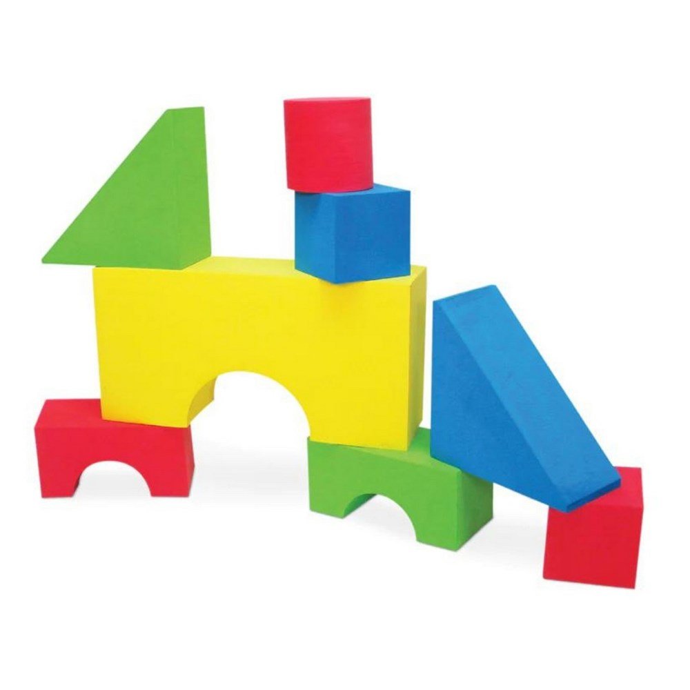 Edushape Coloured Edu - Blocks, Big (32 Pcs) - ABC School Supplies