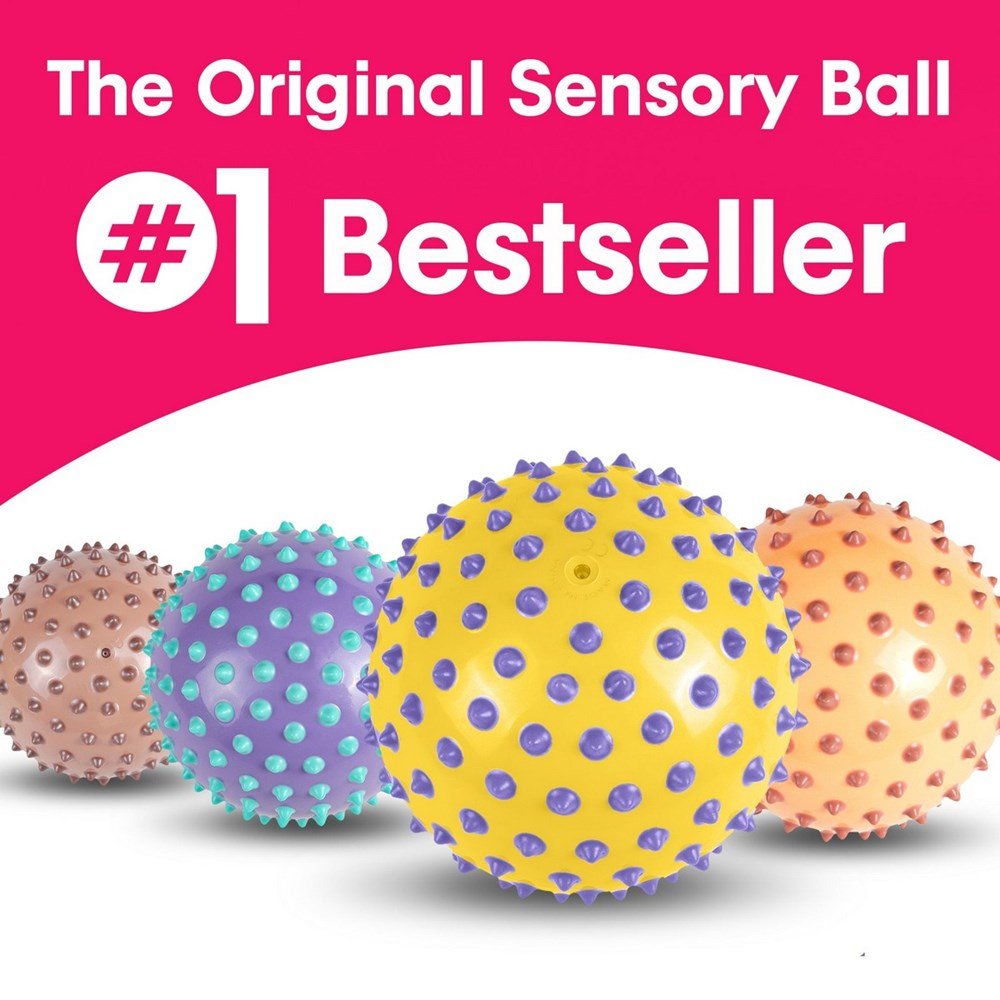 Edushape Tactile Sensory Ball - Yellow/Purple - ABC School Supplies