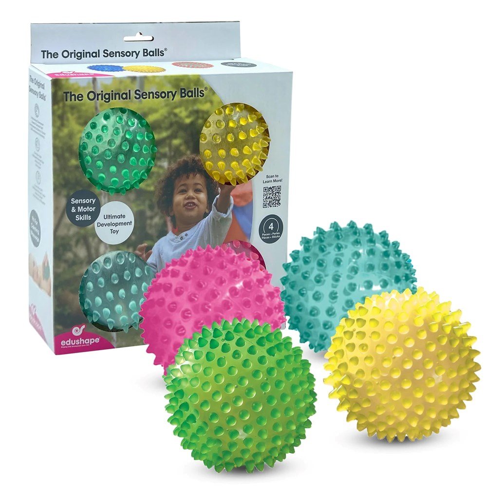 Edushape The Original Sensory Balls, See-Me 4'' (Setof 4) - ABC School Supplies