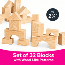 Edushape Wood-Like Edu-Blocks, Big (32 Pcs) - ABC School Supplies