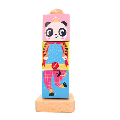 Edushape Wooden Silly Buddies Twisting Cubes - ABC School Supplies