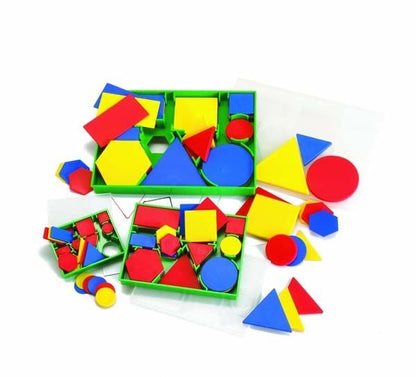 Edx Attribute Blocks Desk Set In Plastic Storage Tray - ABC School Supplies