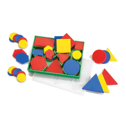 Edx Attribute Blocks Desk Set In Plastic Storage Tray - ABC School Supplies