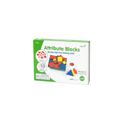 Edx Attribute Blocks Desk Set In Plastic Storage Tray - ABC School Supplies