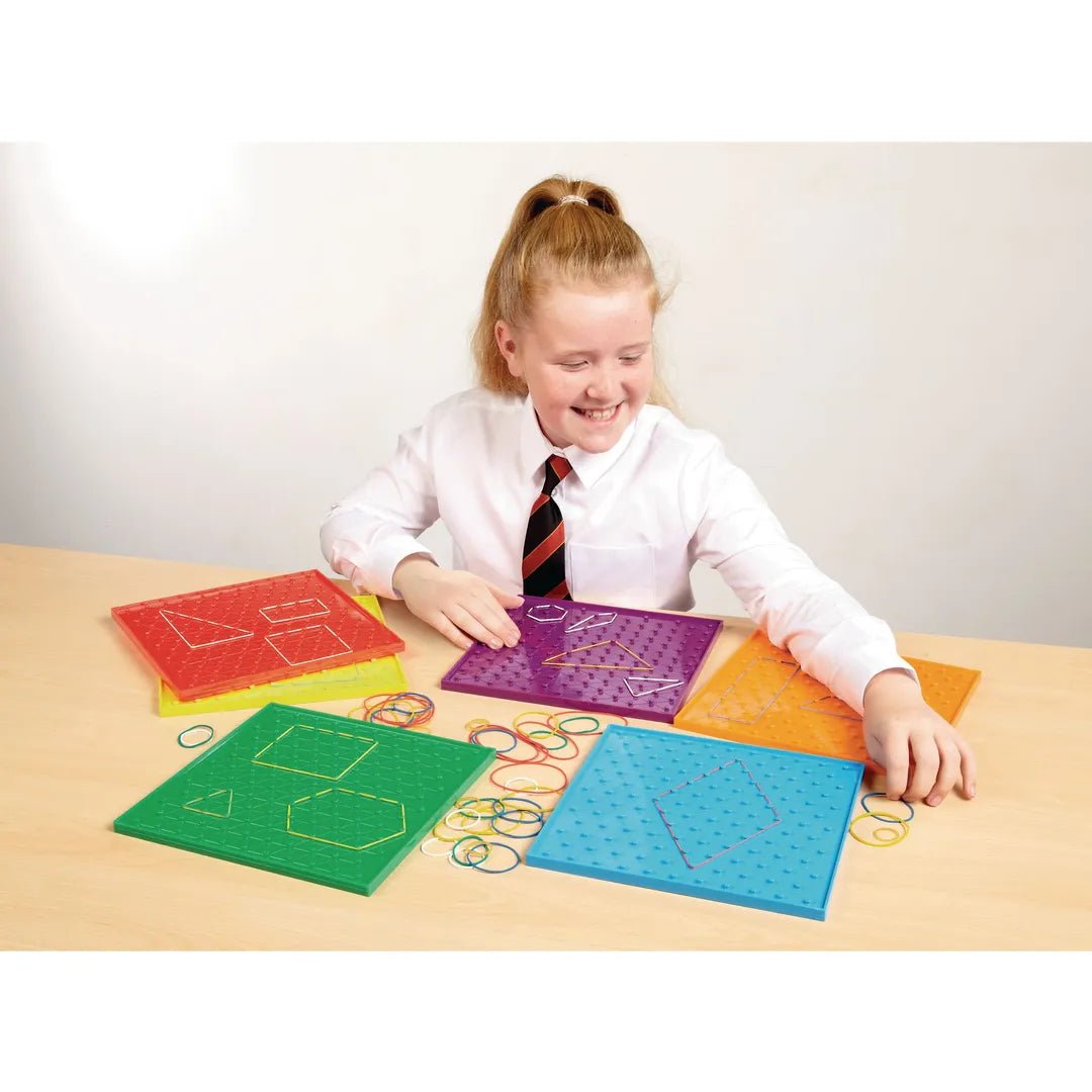 **edx education Double-Sided Geoboards - Pack of 6 - ABC School Supplies