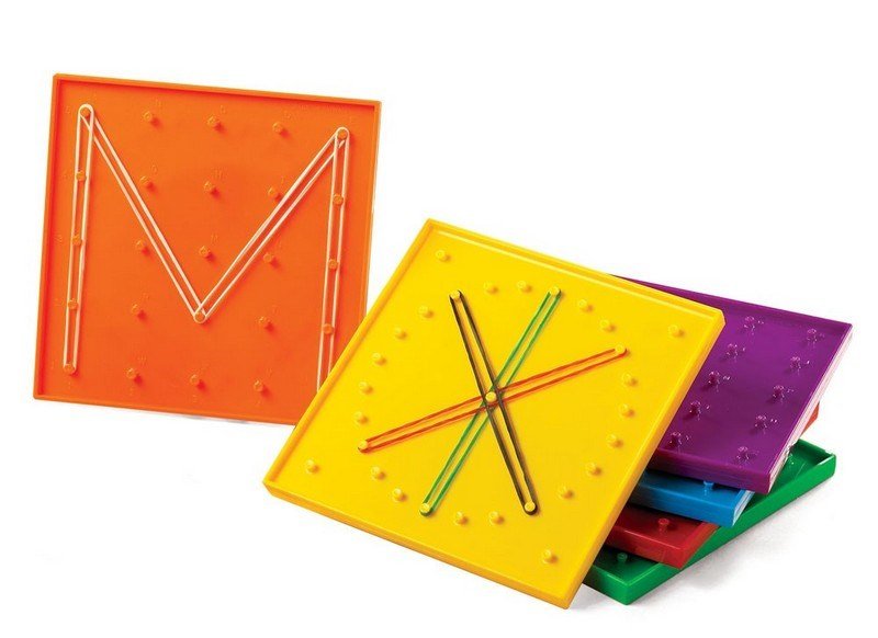 **edx education Double-Sided Geoboards - Pack of 6 - ABC School Supplies