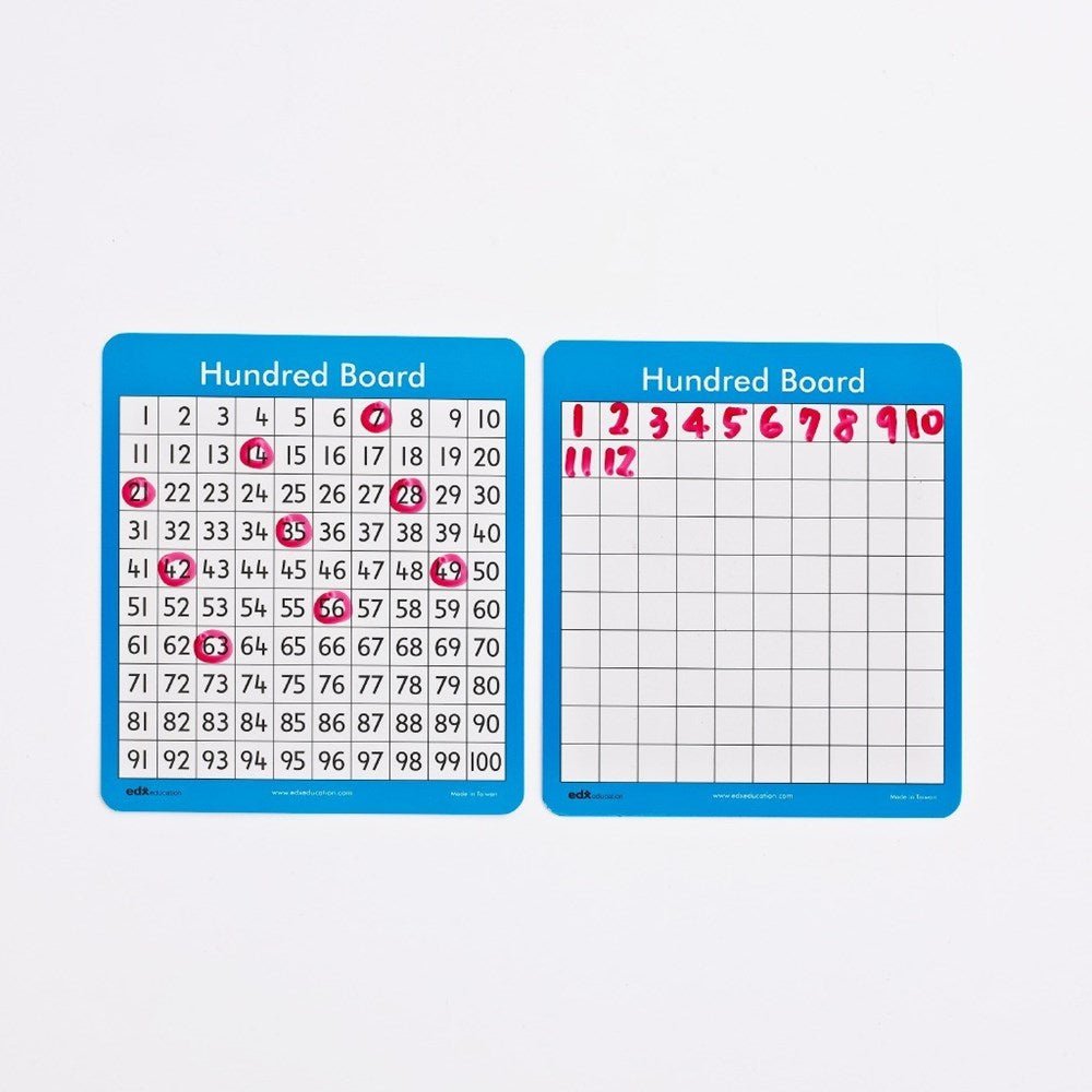 **Edx Education Double - Sided Hundreds Board Value Pack of 30 - ABC School Supplies