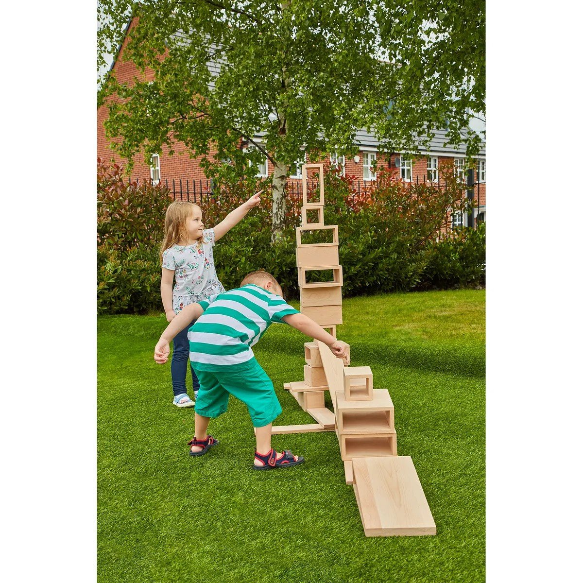 Edx Education Large Wooden Hollow Blocks - Pack Of 28 - ABC School Supplies