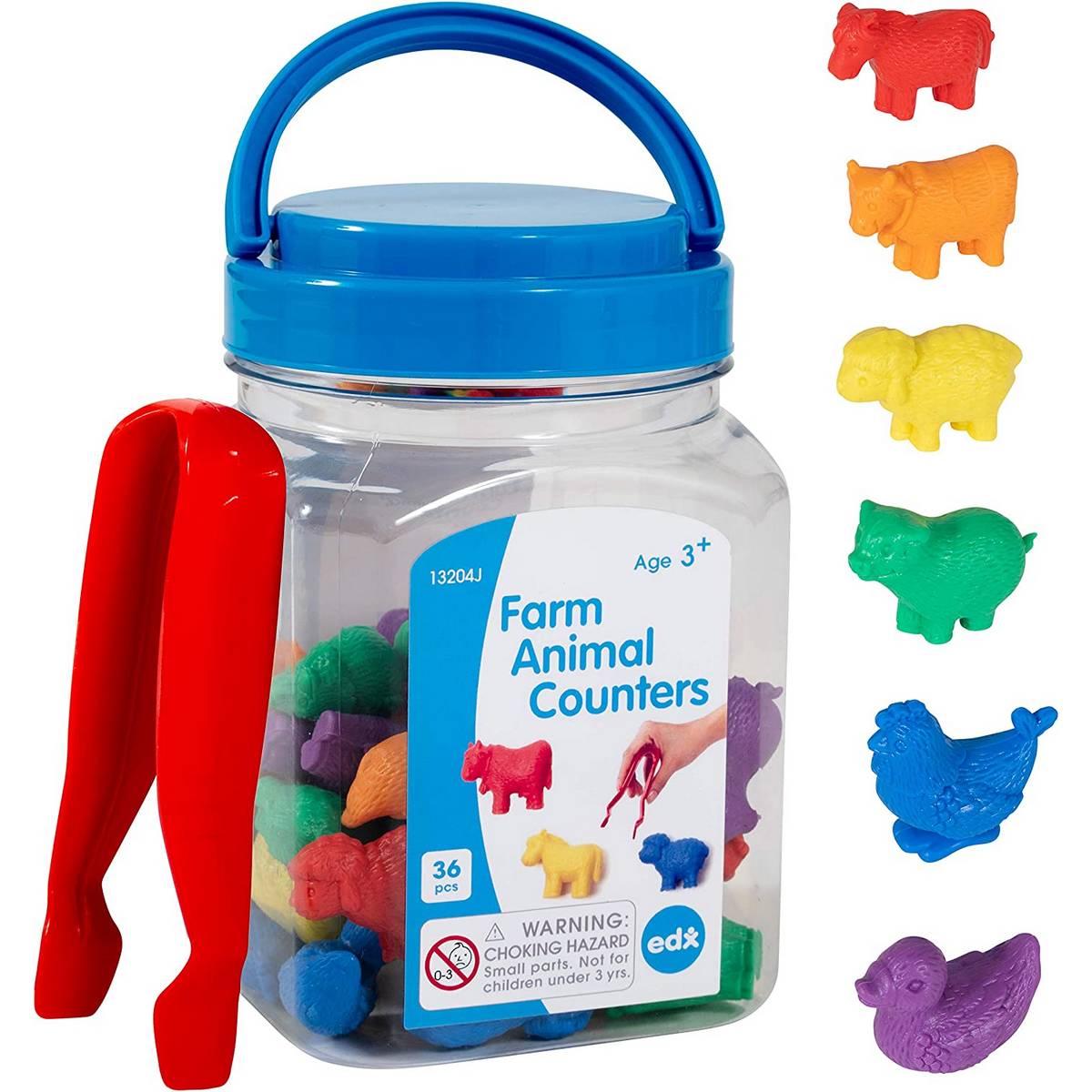 Edx Farm Animal Counters Jar Of 36 - ABC School Supplies