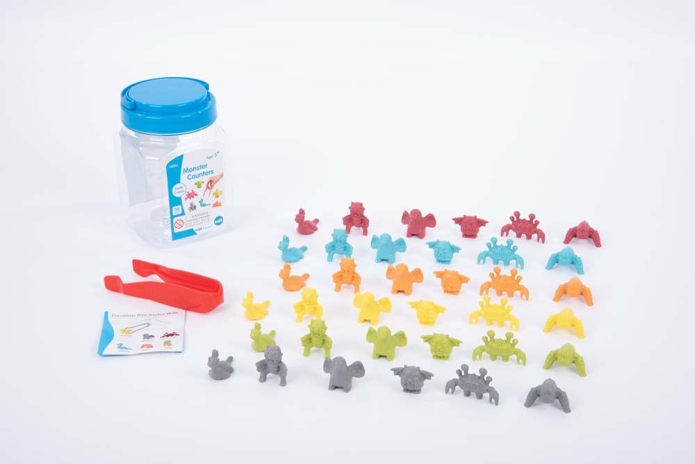 Edx Monster Counters Earth Colours Jar - ABC School Supplies