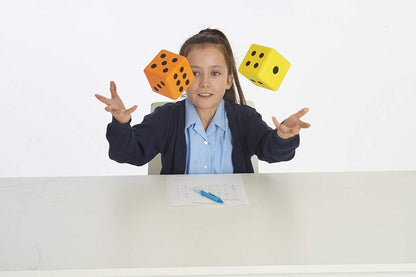 Edx Soft Dice Pack Of 2 Yellow & Orange - ABC School Supplies