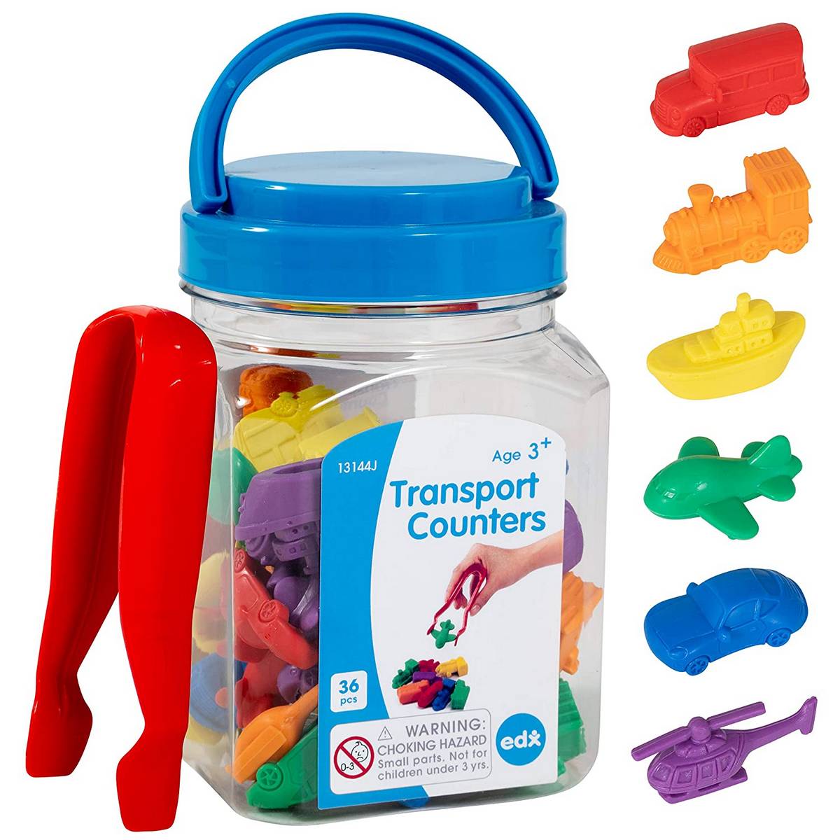 Edx Transport Counters Jar - Pack Of 30 - ABC School Supplies