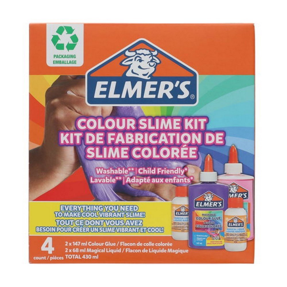 Elmers Colour Slime Kit 4 pieces - ABC School Supplies