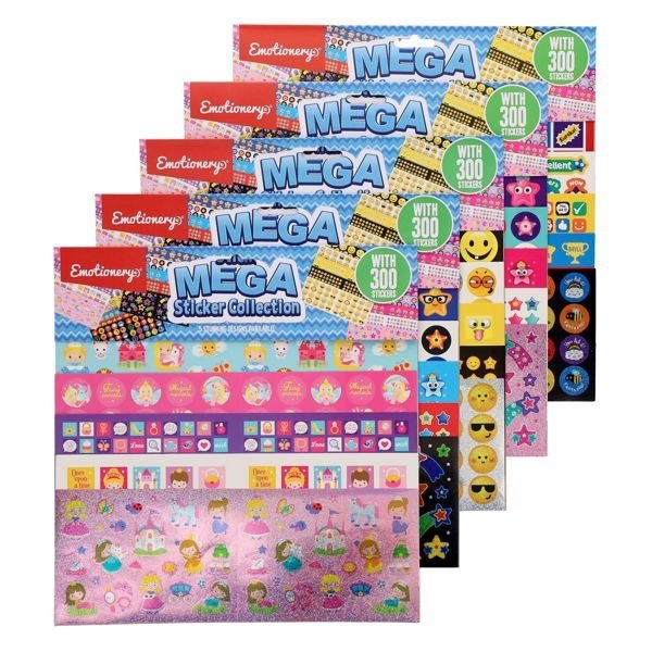 Emotionery 300 Mega Sticker Collection 5 Asst - ABC School Supplies