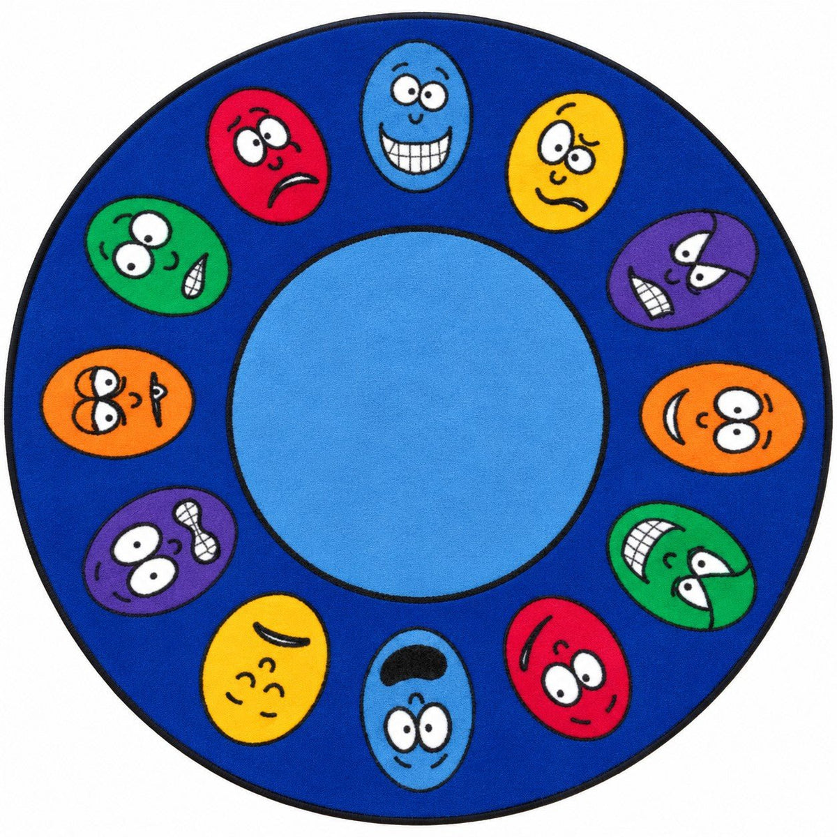 Emotions Interactive Circular Carpet 200cm - ABC School Supplies