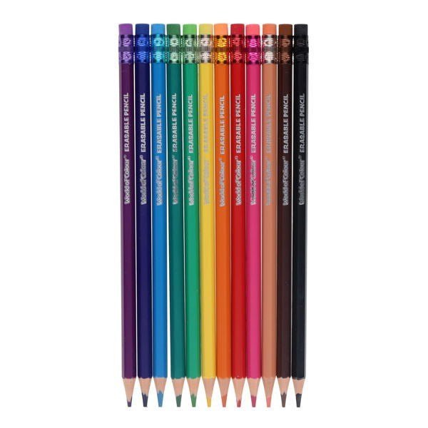 Erasable Colouring Pencils Pack of 12 - ABC School Supplies