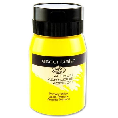 **Essentials 500Ml Acrylic Pot - Primary Yellow - ABC School Supplies