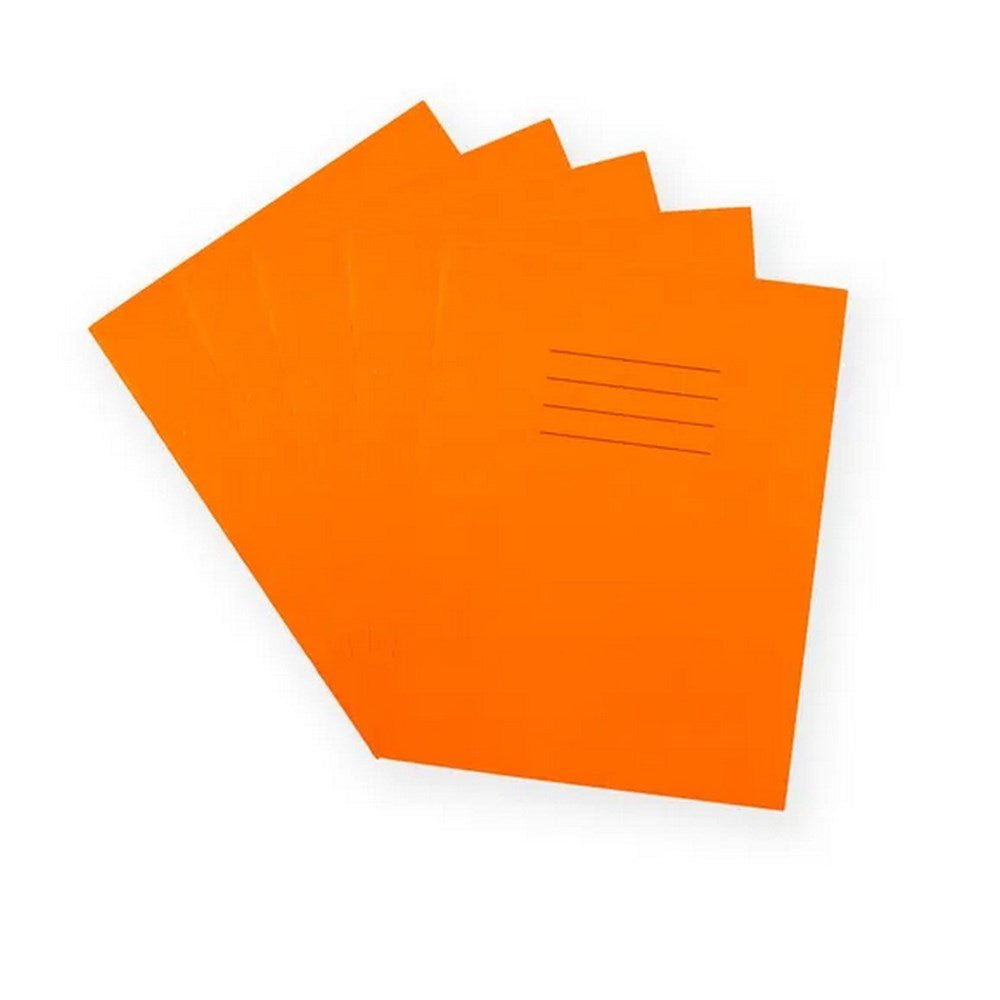 Everyday 9" x 7" Exercise Book 80 Page, 5mm Squared, Orange - Pack of 100 - ABC School Supplies