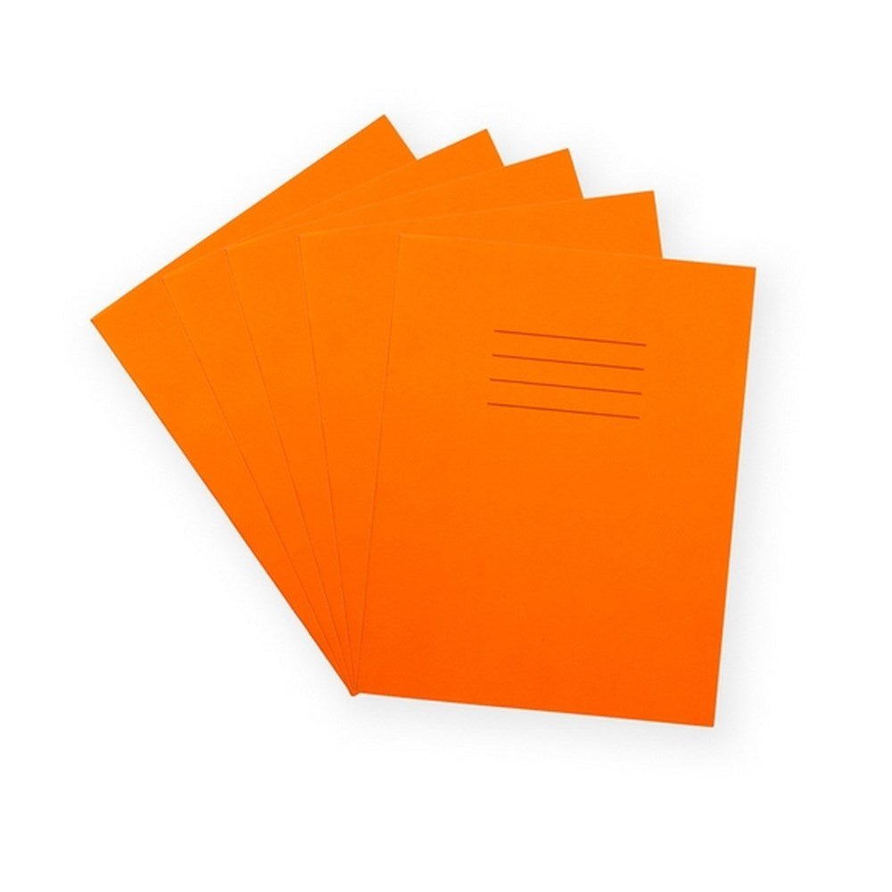 Everyday 9" X 7" Exercise Book 80 Page, 7Mm Squared, Orange - Pack Of 100 - ABC School Supplies