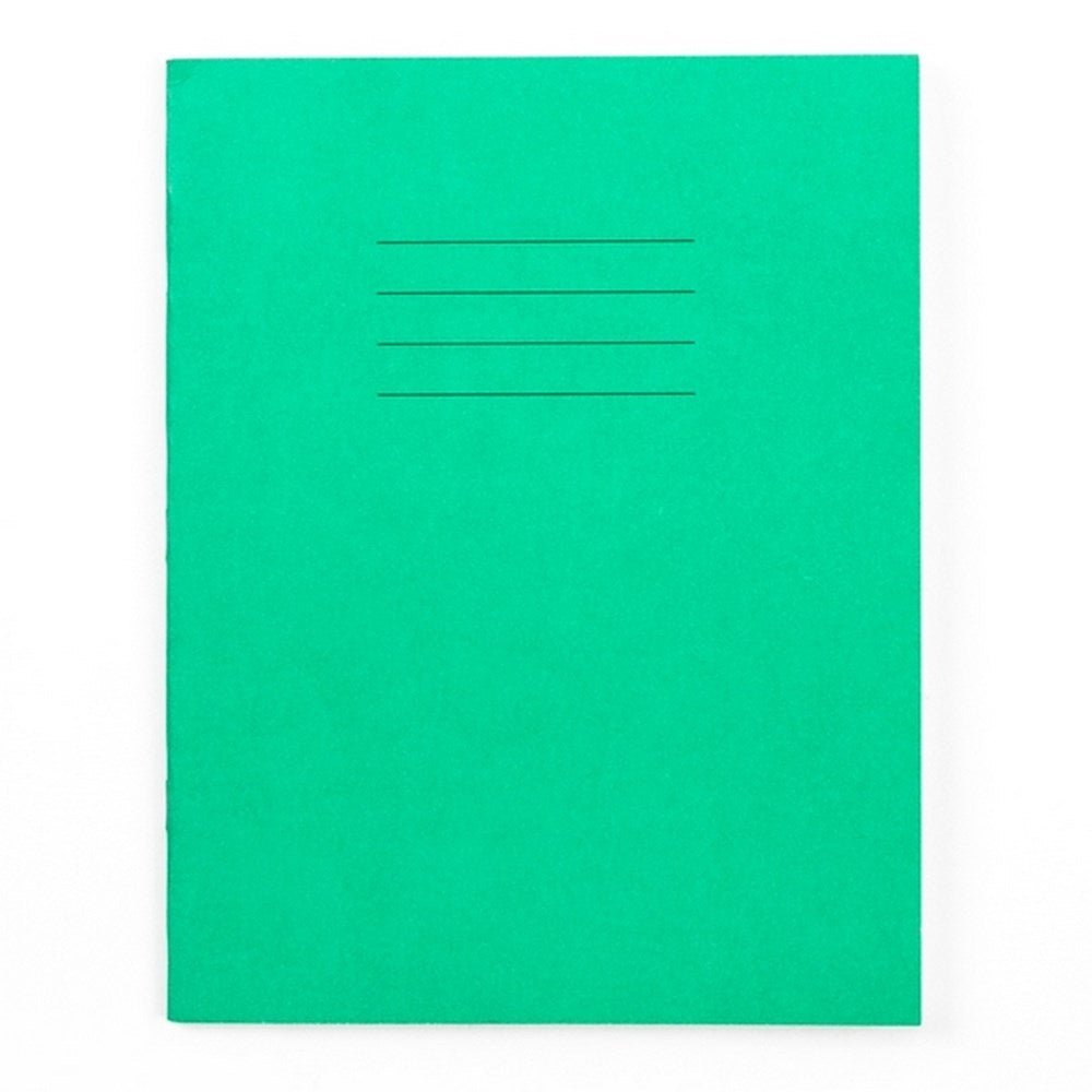 Everyday 9" X 7" Exercise Book 80 Page, 8Mm Ruled With Margin, Green - Pack Of 100 - ABC School Supplies