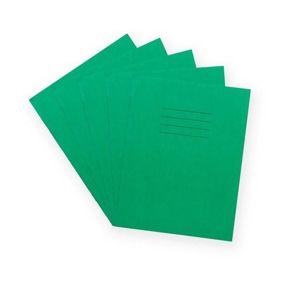 Everyday 9" X 7" Exercise Book 80 Page, 8Mm Ruled With Margin, Green - Pack Of 100 - ABC School Supplies