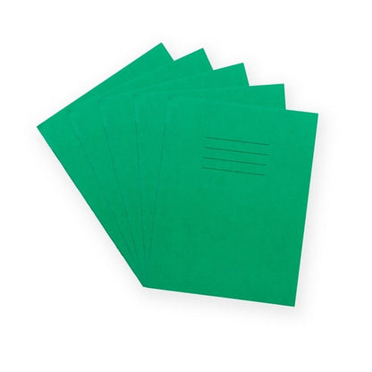 Everyday 9" X 7" Exercise Book 80 Page, 8Mm Ruled With Margin, Green - Pack Of 100 - ABC School Supplies