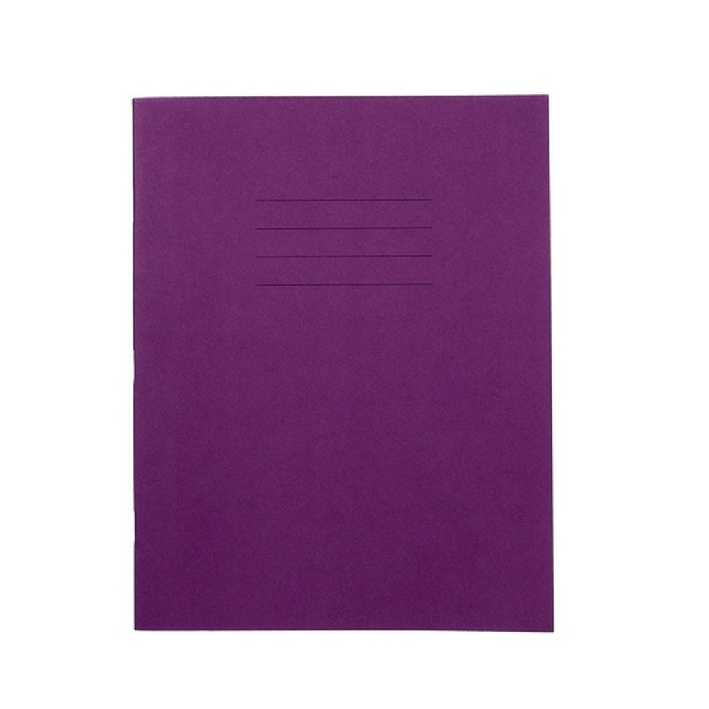 Everyday 9" X 7" Exercise Book 80 Page, 8Mm Ruled With Margin, Purple - Pack Of 100 - ABC School Supplies