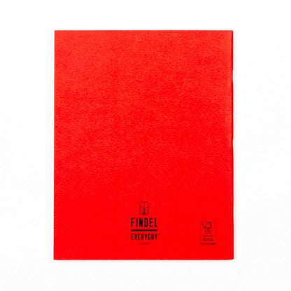 Everyday 9" X 7" Exercise Book 80 Page, 8Mm Ruled With Margin, Red - Pack Of 100 - ABC School Supplies
