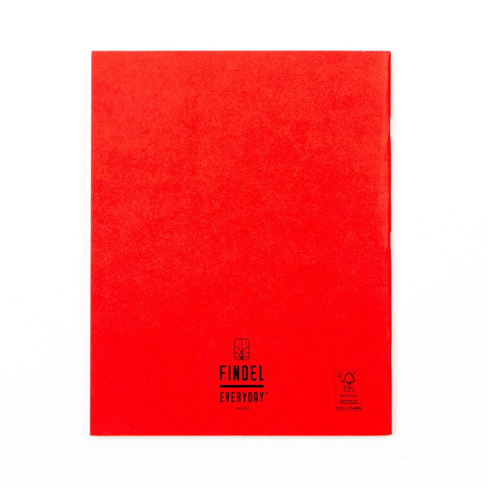 Everyday 9" X 7" Exercise Book 80 Page, 8Mm Ruled With Margin, Red - Pack Of 100 - ABC School Supplies