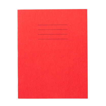 Everyday 9" X 7" Exercise Book 80 Page, 8Mm Ruled With Margin, Red - Pack Of 100 - ABC School Supplies