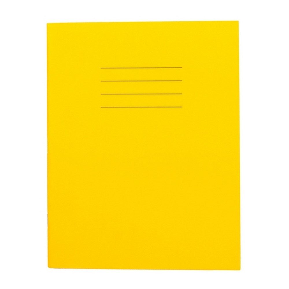 Everyday 9" X 7" Exercise Book 80 Page, 8Mm Ruled With Margin, Yellow - Pack Of 100 - ABC School Supplies