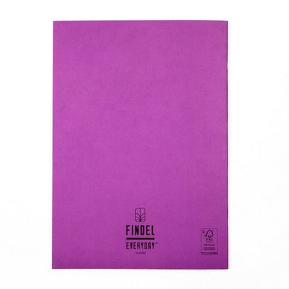 Everyday A4 Exercise Book 64 Page, 8Mm Ruled With Margin, Purple - Pack Of 50 - ABC School Supplies