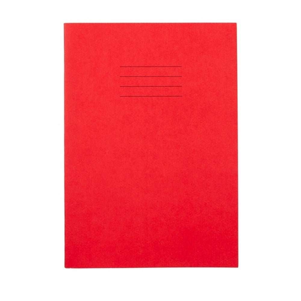Everyday A4 Exercise Book 64 Page, 8Mm Ruled With Margin, Red - Pack Of 50 - ABC School Supplies