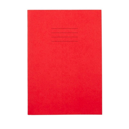 Everyday A4 Exercise Book 64 Page, 8Mm Ruled With Margin, Red - Pack Of 50 - ABC School Supplies