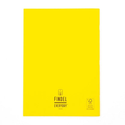 Everyday A4 Exercise Book 64 Page, 8Mm Ruled With Margin, Yellow - Pack Of 50 - ABC School Supplies