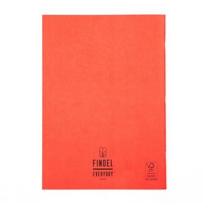 Everyday A4 Exercise Book 80 Page, 8Mm Ruled With Margin, Red - Pack Of 50 - ABC School Supplies