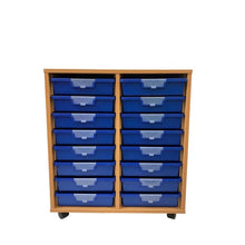Everyday Double Column With 16 Blue Trays - ABC School Supplies