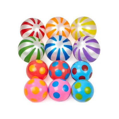 Everyday Spots and Stripes Balls - Multi - Pack of 12 - ABC School Supplies